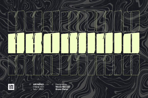 Abominio Display Typeface for Maximalist Web Design