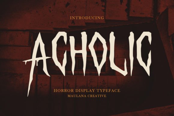 Acholic: The Bone-Chilling Display Font for Horror Editorial Design