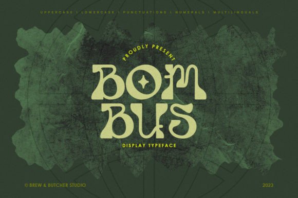 Bombus Display Font for Psychedelic Campaign Design