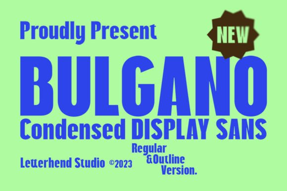 Bulgano Condensed Display Font Review