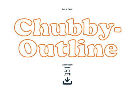 Chubby Outline: The Retro Fat Font for Playful Crafts and Labels