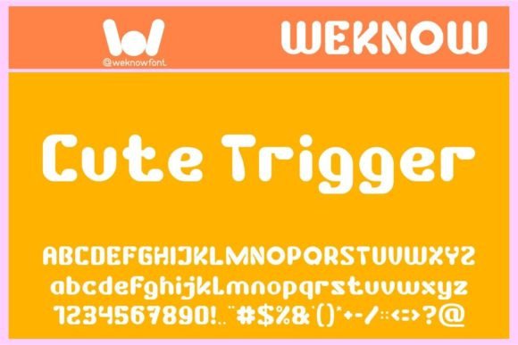 Cute Trigger: A Fancy Display Font for Modern Digital Branding