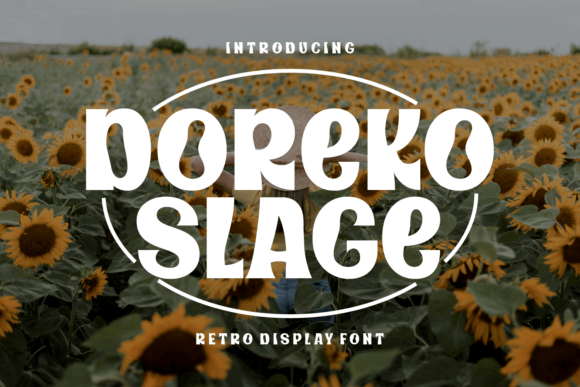 Doreko Slage: A Groovy Retro Display Font for Handmade Brands