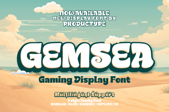 Gemsea Typeface: Bold Ocean-Inspired Display Fonts for Branding