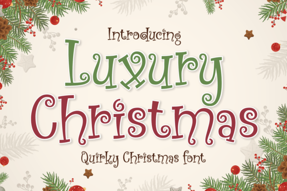 Luxury Christmas Typeface for Festive Branding and Holiday Crafts