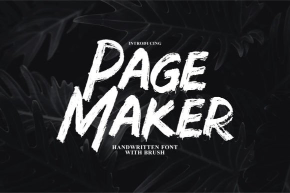 Page Maker: A Versatile Brush Display Font for Handmade Brands