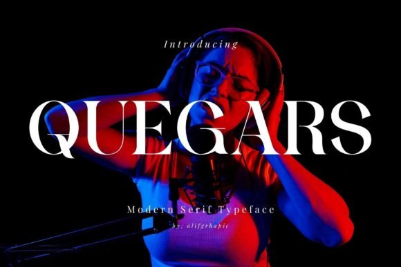 Quegars: A Modern Serif Typeface for Sophisticated Brand Identity