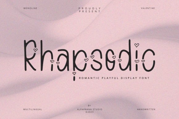 Rhapsodic: A Modern Display Font for Editorial Branding