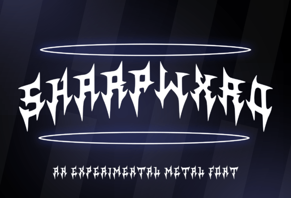 Sharpwxrd Experimental Metal Typeface for Bold Branding